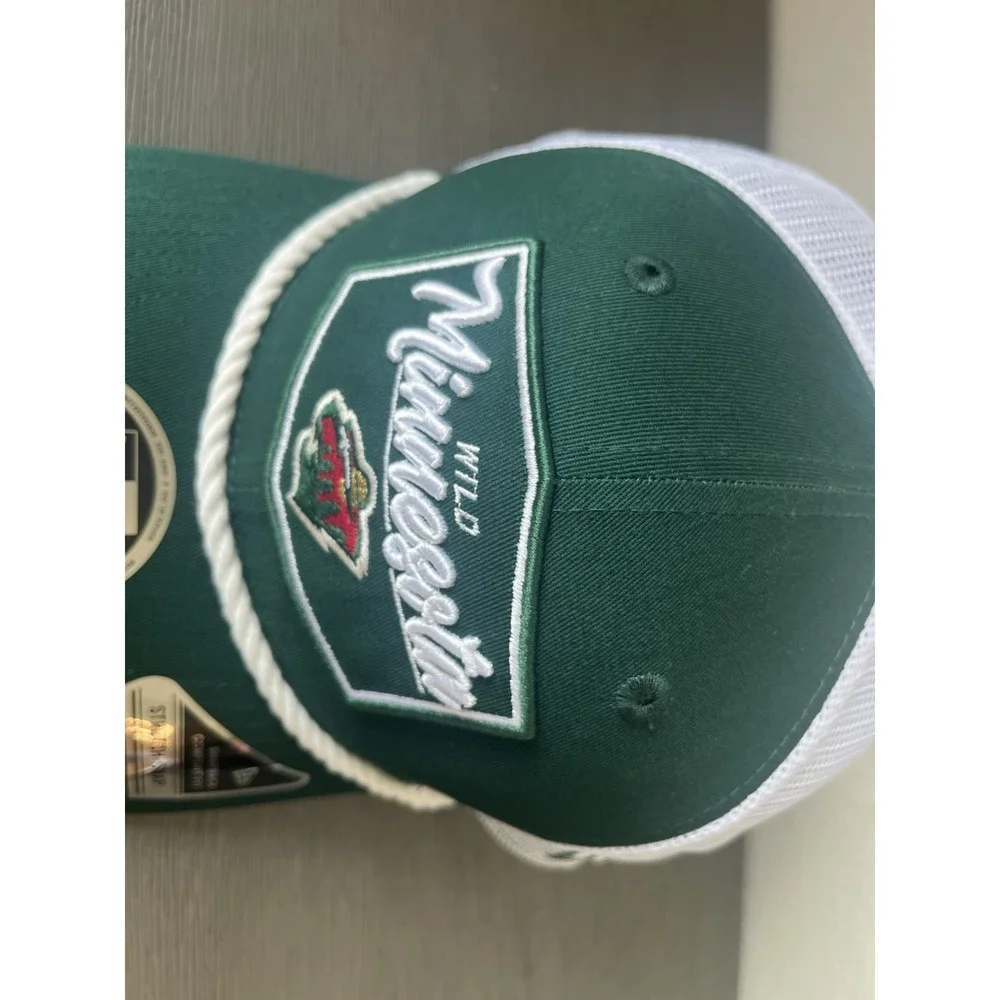Minnesota Wild NHL Hat New Era 9Seventy Stretch‎ Snap Mesh Rope Green Cap NWT